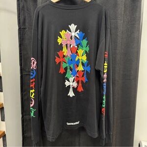 Chrome Hearts Men's Black Multicolor Graphic Shirt